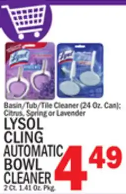 C Town LYSOL CLING AUTOMATIC BOWL CLEANER 2 Ct. 1.41 Oz. Pkg offer