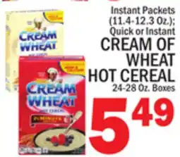 C Town CREAM OF WHEAT HOT CEREAL, 24-28 Oz. Boxes offer