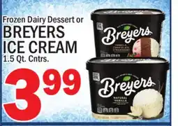 C Town BREYERS ICE CREAM offer