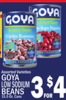 C Town GOYA LOW SODIUM BEANS offer