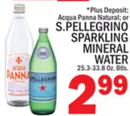 C Town S. PELLEGRINO SPARKLING MINERAL WATER offer
