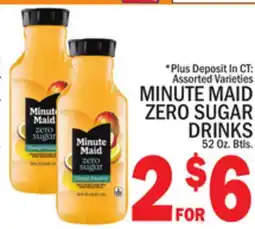 C Town MINUTE MAID ZERO SUGAR DRINKS offer