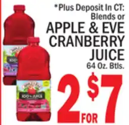 C Town APPLE & EVE CRANBERRY JUICE offer