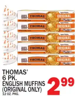 C Town THOMAS' 6 PK. ENGLISH MUFFINS offer