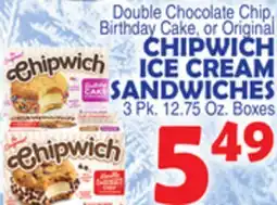 Bravo Supermarkets CHIPWICH ICE CREAM SANDWICHES offer