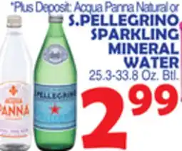 Bravo Supermarkets S. PELLEGRINO SPARKLING MINERAL WATER offer