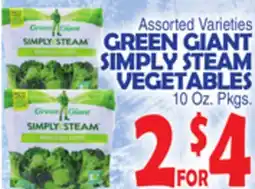 Bravo Supermarkets GREEN GIANT SIMPLY STEAM VEGETABLES offer
