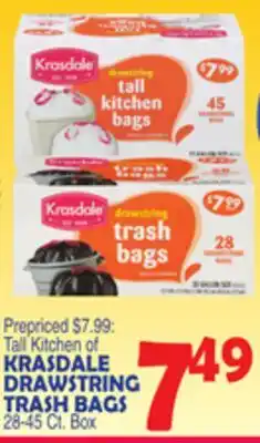 Bravo Supermarkets KRASDALE DRAWSTRING TRASH BAGS offer