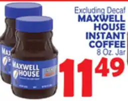Bravo Supermarkets MAXWELL HOUSE INSTANT COFFEE offer