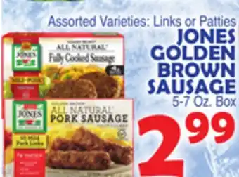Bravo Supermarkets JONES GOLDEN BROWN SAUSAGE offer