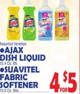 Bravo Supermarkets • AJAX DISH LIQUID s • SUAVITEL FABRIC SOFTENER offer