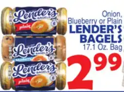 Bravo Supermarkets LENDER'S BAGELS offer