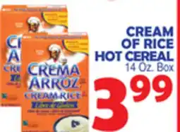 Bravo Supermarkets CREAM OF RICE HOT CEREAL offer