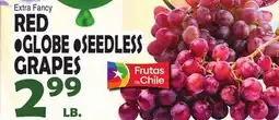 Bravo Supermarkets RED, GLOBE, SEEDLESS GRAPES offer