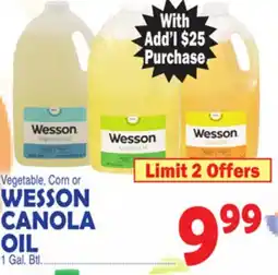 Bravo Supermarkets WESSON CANOLA OIL offer