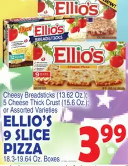 Bravo Supermarkets ELLIO'S 9 SLICE PIZZA 18.3-19.64 Oz. Boxes offer