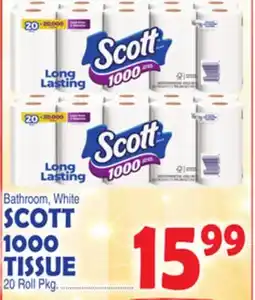 Bravo Supermarkets SCOTT 1000 TISSUE offer