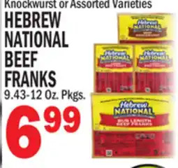 Bravo Supermarkets HEBREW NATIONAL BEEF FRANKS offer
