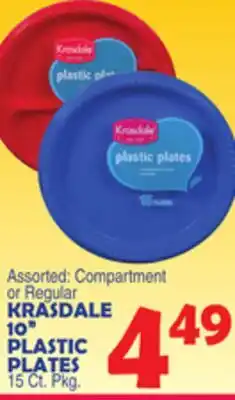 Bravo Supermarkets KRASDALE 10 PLASTIC PLATES offer