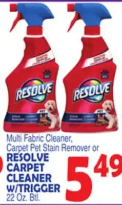 Bravo Supermarkets RESOLVE CARPET CLEANER W/TRIGGER offer
