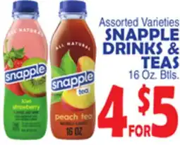 Bravo Supermarkets SNAPPLE DRINKS & TEAS offer