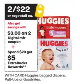 CVS Huggies bagged diapers, Pull-Ups or Goodnites offer