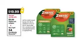 CVS Adult Zyrtec 24-35 ct., Children's 8 oz or 24 ct offer