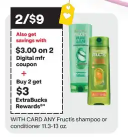 CVS ANY Fructis shampoo or conditioner 11.3-13 oz offer