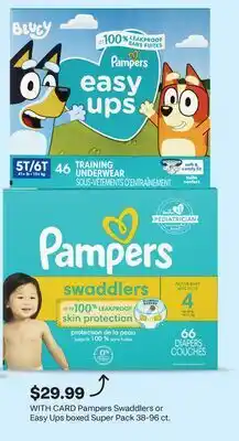 CVS Pampers Swaddlers or Easy Ups boxed Super Pack offer