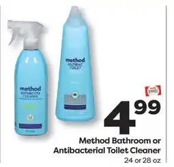 Weis Markets Method Bathroom or Antibacterial Toilet Cleaner offer