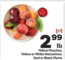 Weis Markets Yellow Peaches, Yellow or White Nectarines, Red or Black Plums offer