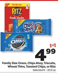 Weis Markets Family Size Oreos, Chips Ahoy, Triscuits, Wheat Thins, Toasted Chips, or Ritz offer