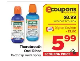 Weis Markets Therabreath Oral Rinse offer