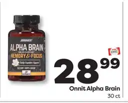 Weis Markets Onnit Alpha Brain offer