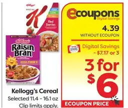 Weis Markets Kellogg's Cereal offer