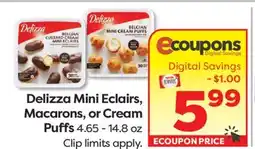 Weis Markets Delizza Mini Eclairs, Macarons, or Cream Puffs offer