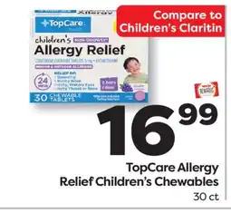 Weis Markets TopCare Allergy Relief Children's Chewables offer