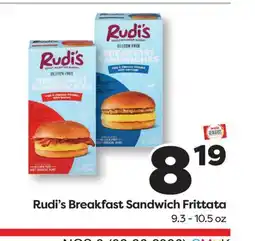 Weis Markets Rudi's Breakfast Sandwich Frittata offer