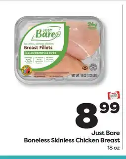Weis Markets Just Bare Boneless Skinless Chicken Breast offer