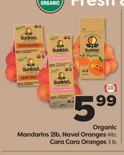 Weis Markets Organic Mandarins 2lb, Navel Oranges 4lb Cara Cara Oranges 3 lb offer