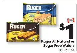 Weis Markets Ruger All Natural or Sugar Free Wafers offer