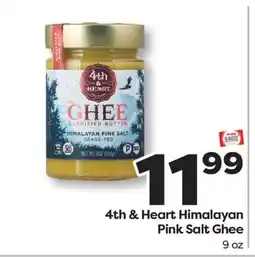 Weis Markets 4th & Heart Himalayan Pink Salt Ghee offer