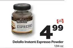 Weis Markets Delallo Instant Espresso Powder offer