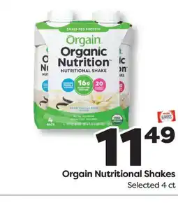 Weis Markets Orgain Nutritional Shakes offer