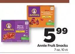 Weis Markets Annie Fruit Snacks offer