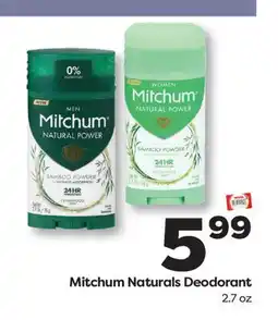 Weis Markets Mitchum Naturals Deodorant offer
