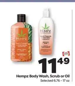 Weis Markets Hempz Body Wash, Scrub or Oil offer
