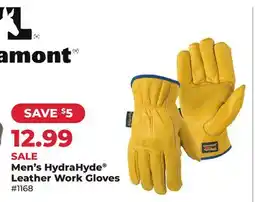 Runnings Wells Lamont Men's HydraHyde Leather Work Gloves offer