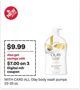 CVS ALL Olay body wash pumps 33-35 oz offer