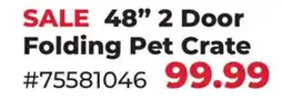 Runnings Main St. Pet 48 2 Door Folding Pet Crate offer